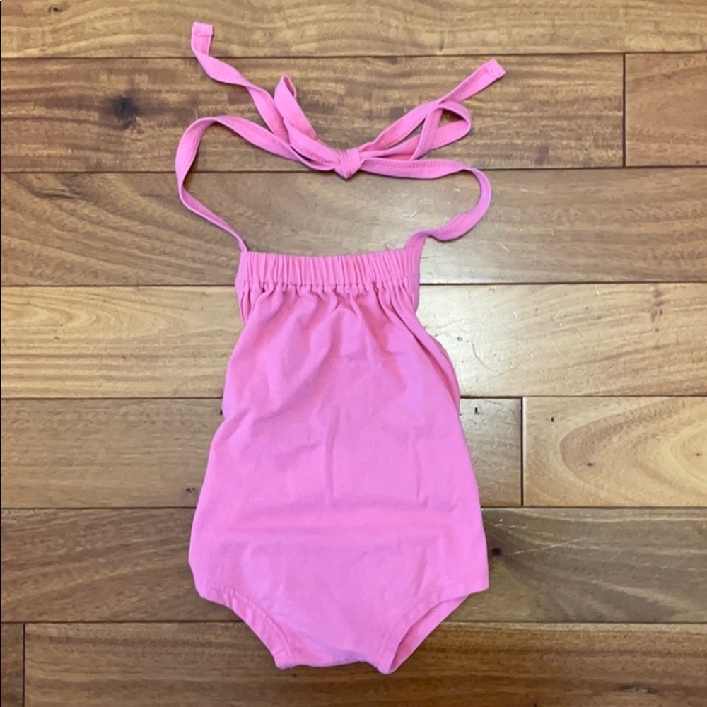 June and January hot pink halter bubble 6/12mo